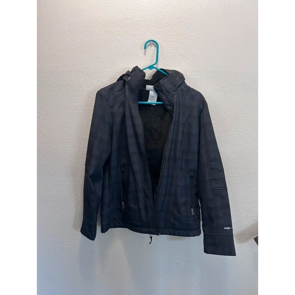 Plaid Free Country hooded softshell jacket